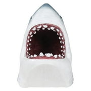 Penn-Plax Jaws Aquarium Fish Tank Decoration   Gray Shark Swim-Through   Small Resin