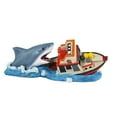 thumbnail image 1 of Penn-Plax Jaws Resin Aquarium Decor – Boat Attack – Small, Multi-Colored, 1 of 7