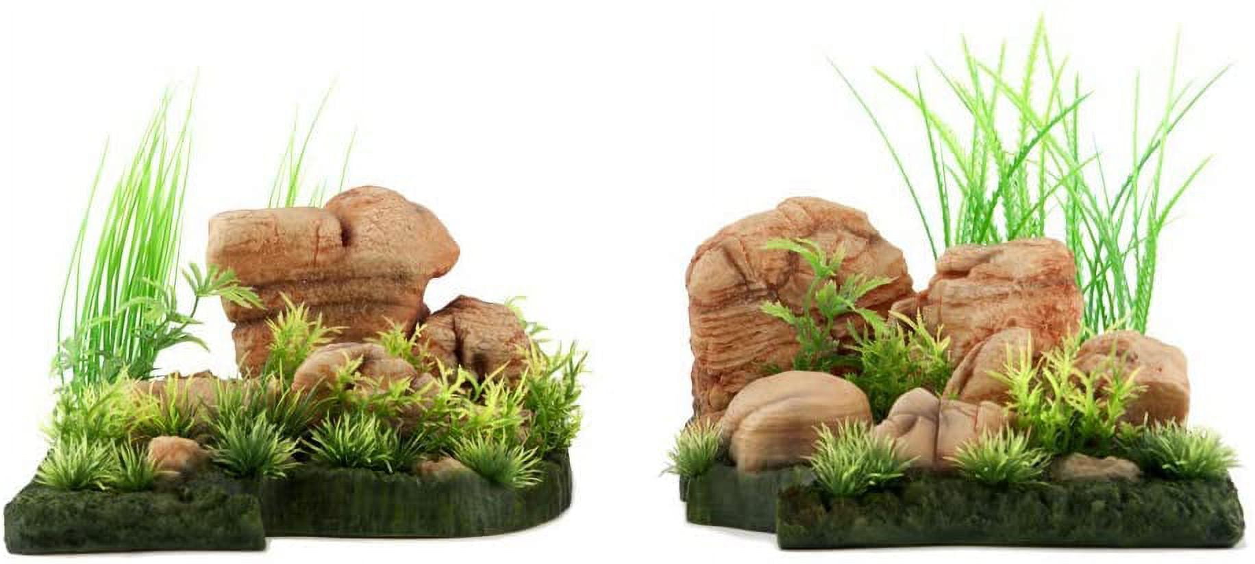 Penn-Plax Natural Rock Formation Landscapes for Aquariums, Terrariums, and Fish Tanks (Rock & Plants)