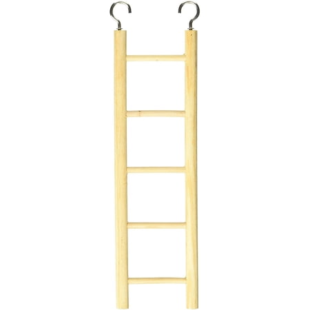 Penn Plax Natural Wooden Ladder for Birds - Enhance Your Bird's Environment with this Safe and Durable Wood Accessory