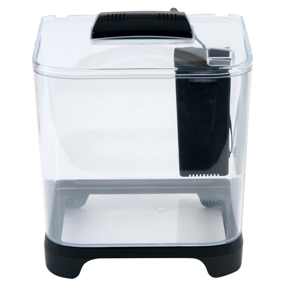 Penn-Plax NuWave Plastic Betta Fish Tank Kit Black 1.5 Gallon Capacity Aquarium