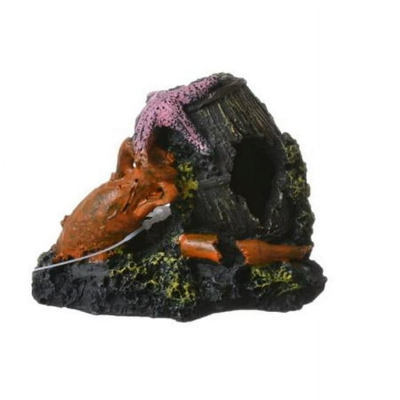 Penn Plax PP05677 Deco Mini Barrel RR552 Aquarium Decor