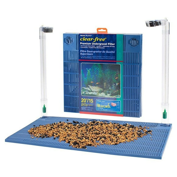 Penn-Plax Premium Under Gravel Aquarium Filter for 15 20 Gallon Tanks - Biological Filtration