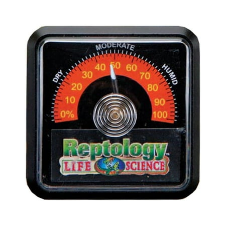 Penn-Plax Reptology Reptile Hygrometer for Terrarium Tanks – Black