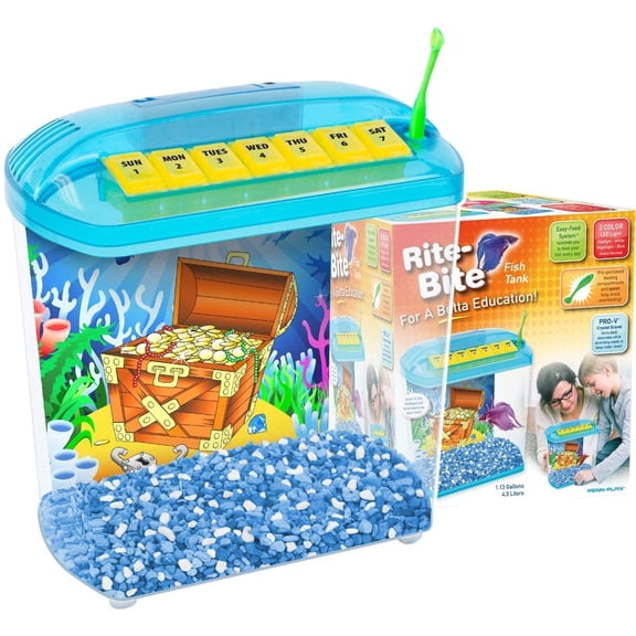 Penn-Plax Rite-Bite Educational Betta Tank  1.13 Gallon