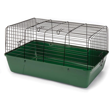 Penn-Plax S.A.M. Small Animal Cage with Wire Body and Plastic Base – Perfect for Rabbits, Guinea Pigs, Mice, and Many More (Medium, Green)