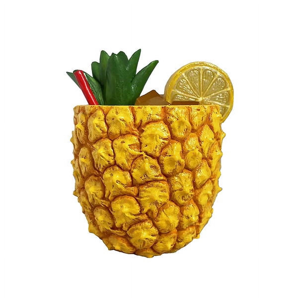 Penn-Plax Small Pineapple Drink Ornament - Resin Decoration For Aquariums and Fish Tanks