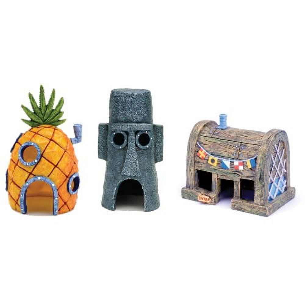 Penn-Plax SpongeBob SquarePants 3-Piece Aquarium Ornament Bundle