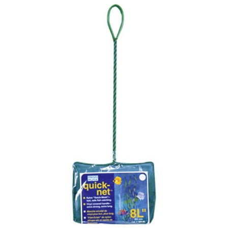 Penn Plax Tropical Fish Aquarium Quick Net - 8 x 6 in. With 16 in. Handle
