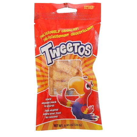 Penn-Plax Tweet Eats: Tweetos - Natural Vegetable Pet Treat for All Birds - 1 Bag Crumble