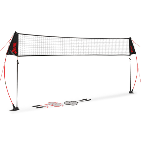 Penn Premium Easy Setup Badminton Set, Includes 4 Rackets and Shuttlecocks