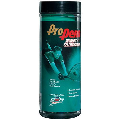 Penn Pro Penn Green Racquetball-Quantity:1 can of 3 balls