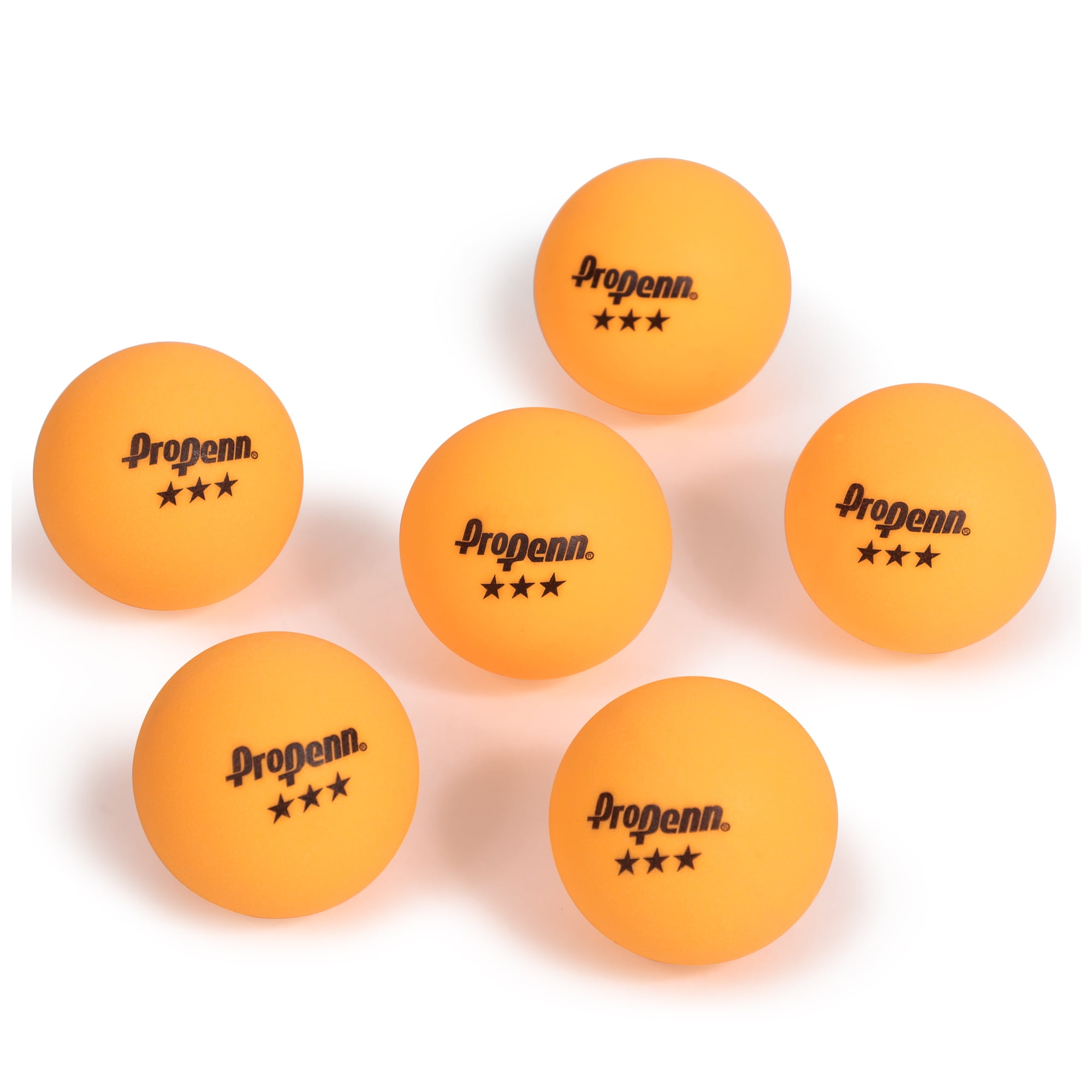 Pro-penn 3-Star Table Tennis Balls, 40mm, Orange, 6 Count