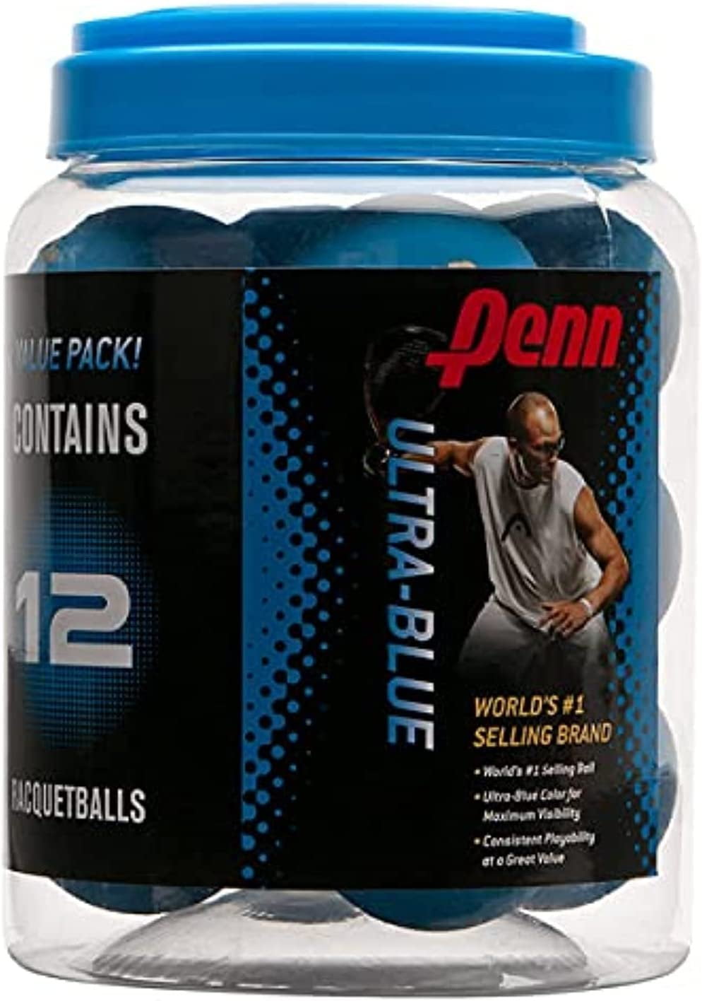 Penn Racquetball Balls Pack of 12 Blue