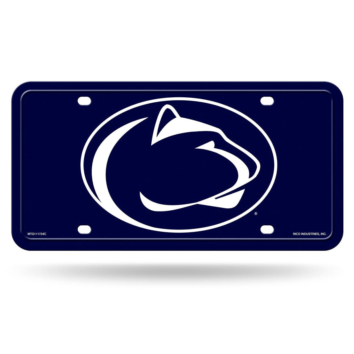 Penn St. NCAA Nittany Lions 12x6 Metal License Plate Auto Tag
