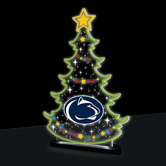 Penn State Nittany Lions 10" LED Tabletop Christmas Tree Desklite Sign