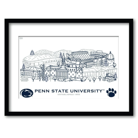 Penn State Nittany Lions 11" x 14" Framed Campus Wall Art Collage