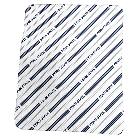 Logo Brands Penn State Nittany Lions 50" x 60" Classic Vertical Stripe Fleece Throw Blanket