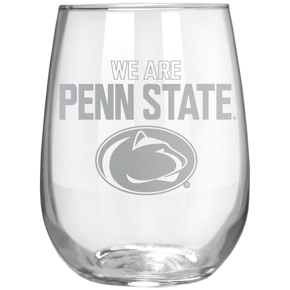 Penn State Nittany Lions Etched 17oz. Rally Cry Stemless Wine Glass