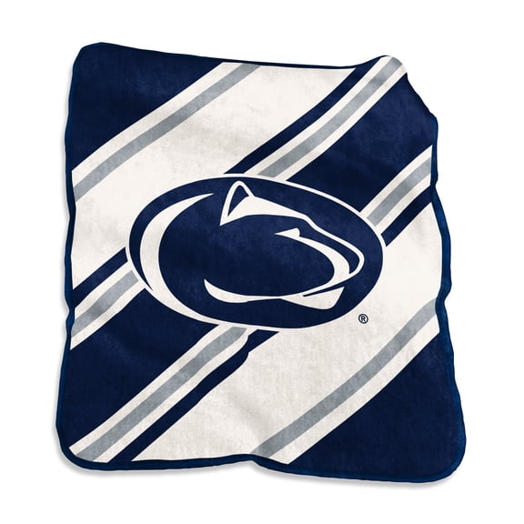 Logo Brands Penn State Nittany Lions 50" x 60" Raschel Stripe Throw Blanket