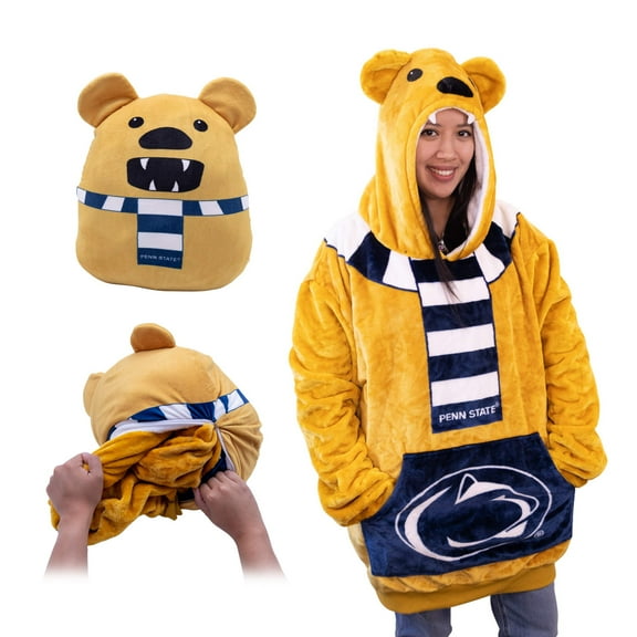 Penn State University Nittany Lion Snugible 2-in-1 Blanket Hoodie Pillow