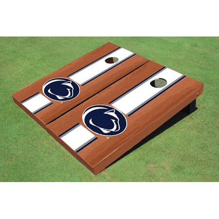 Penn State University Nittany Lions White Rosewood Matching Long Stripe Cornhole Boards