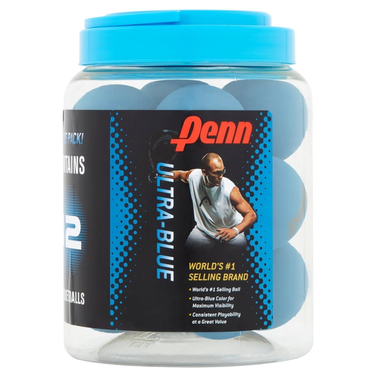 Penn Ultra Blue - #1 Selling Racquetballs, 12 Balls - Maximum