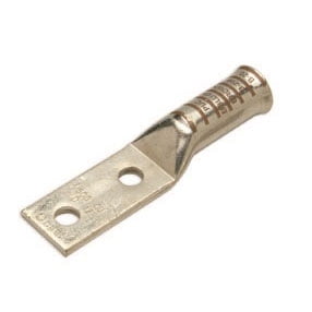 Penn Union Copper Compression Lug - Long FLARED Crimp Area - Two Hole Tongue With Closed Transition 600 Kcmil (BBLU060DFL)
