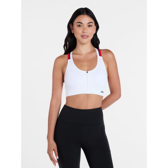 Penn Women's Seamless Adjustable Zip Front Sports Bra, Sizes S-XL