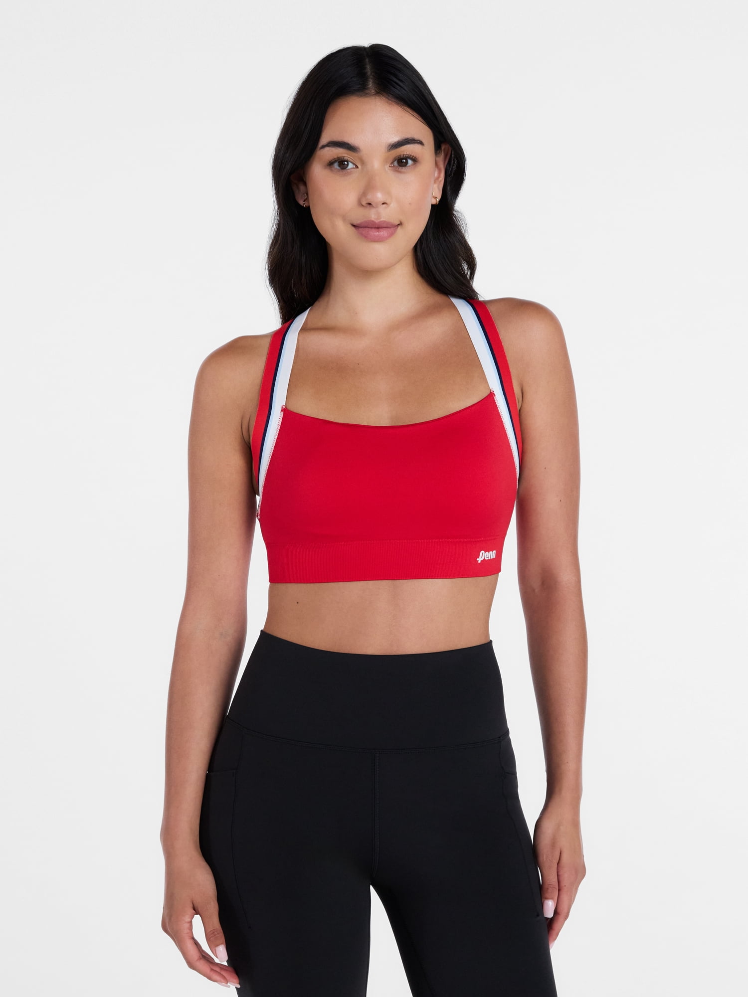 Penn Women's Seamless Sports Bra with Elastic Straps, Sizes S-XL