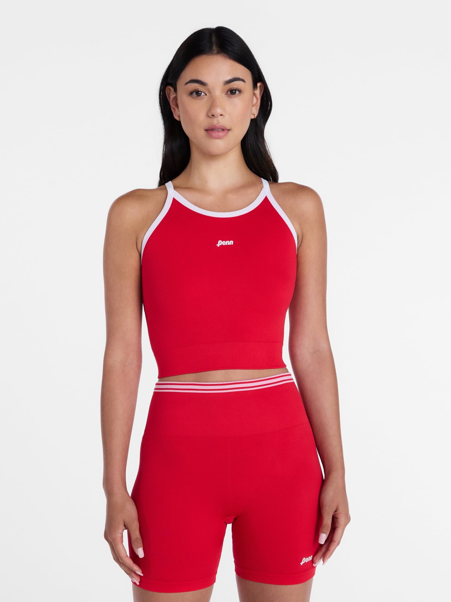 Penn Women's Seamless Racerback Brami & Biker Shorts, 2-Piece Set, Sizes S-XL