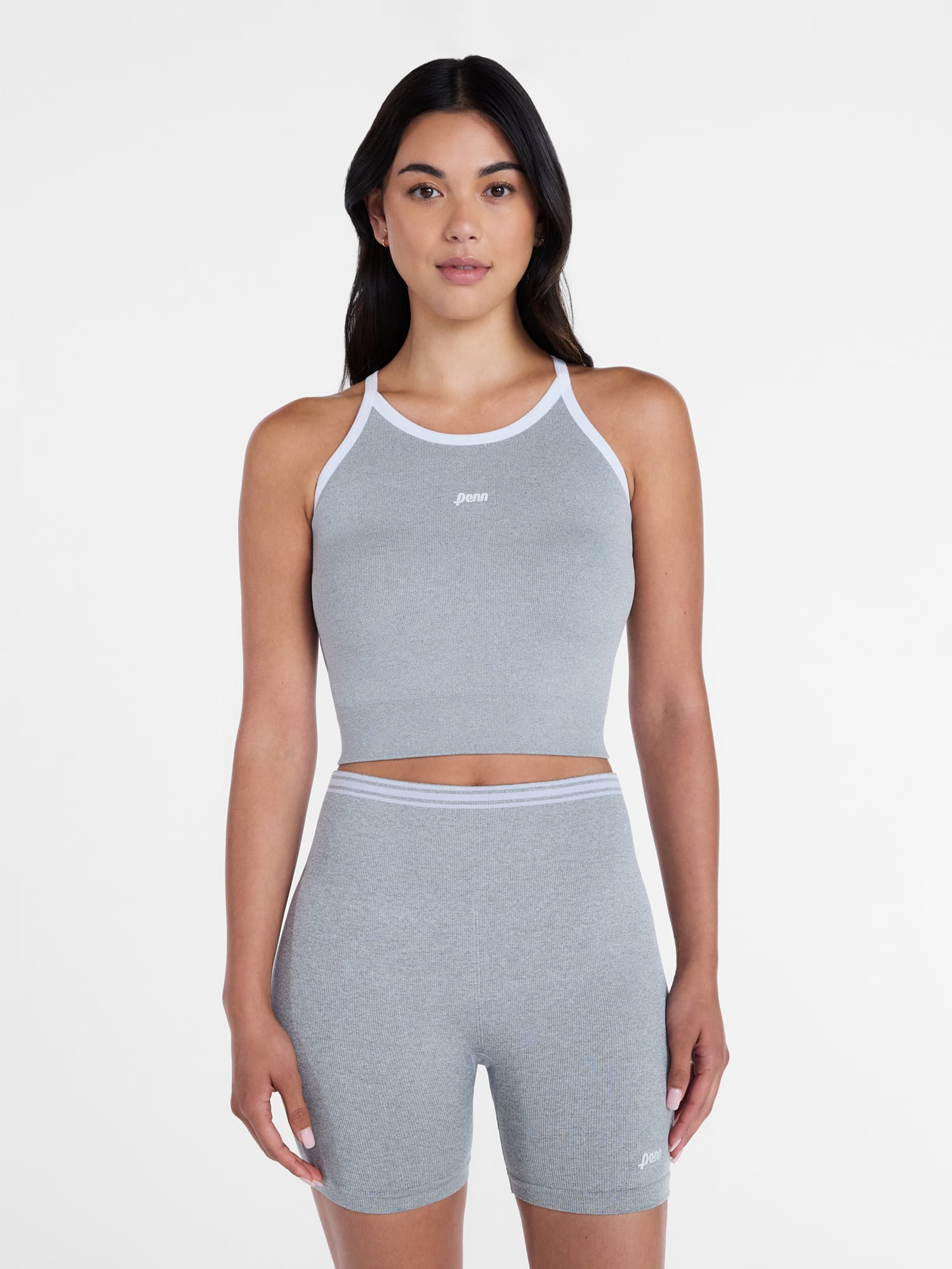 Penn Women's Seamless Racerback Brami & Biker Shorts, 2-Piece Set, Sizes S-XL