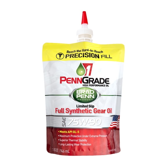 PennGrade 1 77334 Full Synthetic GL-5 75W-90 Gear Oil, 1 Quart Precision Pouch