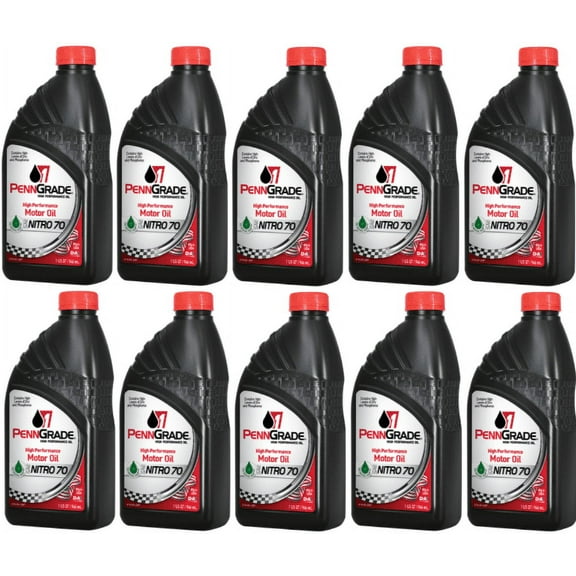 PennGrade 1 Engine Oil 71176; Nitro 70 70W ZDDP Enhanced - 10 Quarts