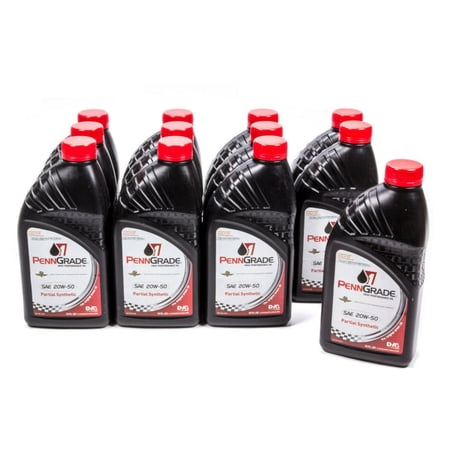 PennGrade 71196 20W50 Partial Synthetic High Performance Motor Oil 12 Quart