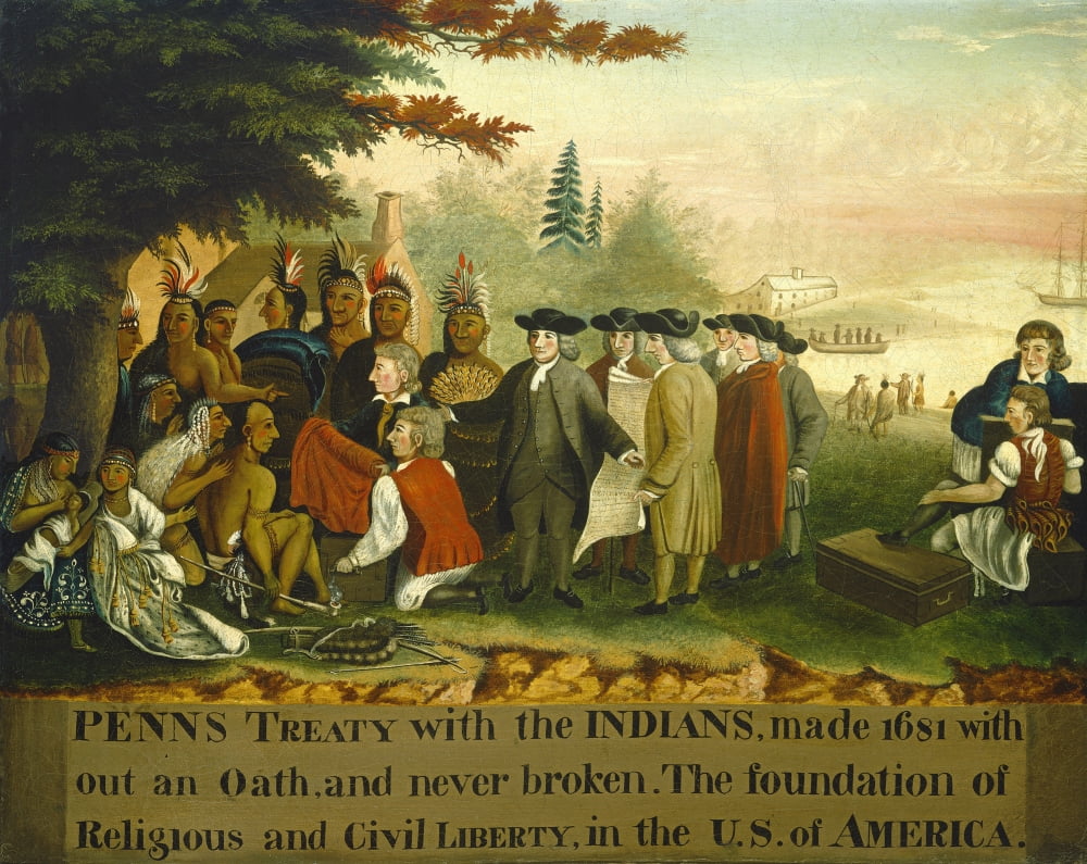 PennS Treaty With The Indians Canvas Art - (36 x 24)