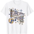 Pennant Flag Coquette Bow Volleyball Game Day Fall Sports T-Shirt ...