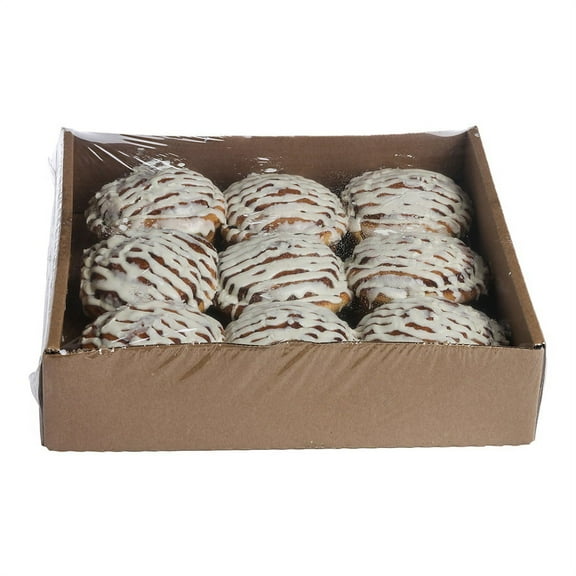 Pennant Foods Thaw and Sell Cream Cheese Iced Cinnamon Roll, 6 Ounce - 45 per case.