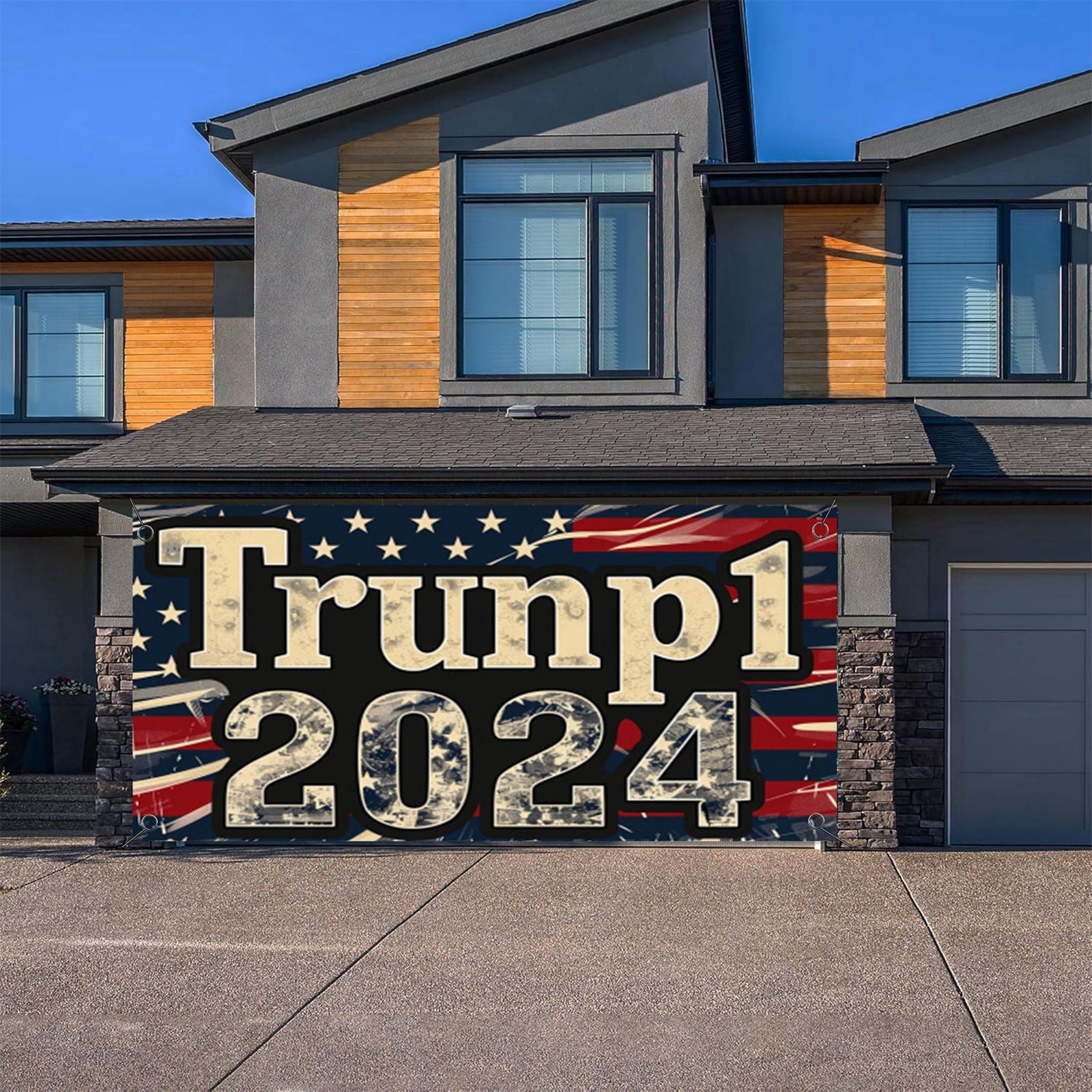 Pennant Frame 9x27 Garage Door Decorations Garage Banners For Eye