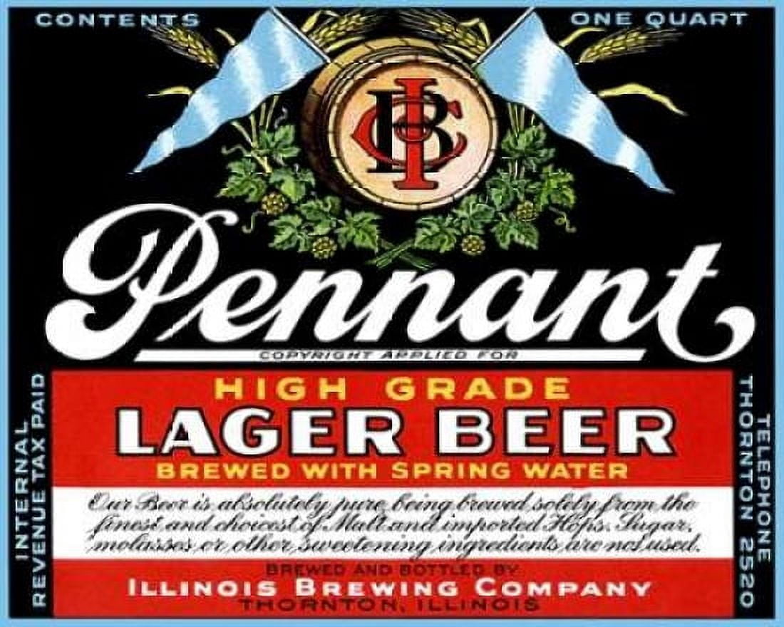 Pennant Lager Beer Canvas Art - Vintage Booze Labels (24 x 30)
