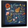 thumbnail image 1 of Penner, Janelle 12x12 Black Modern Framed Museum Art Print Titled - Blue Botanical IV, 1 of 5