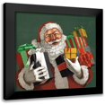 thumbnail image 1 of Penner, Janelle 12x12 Black Modern Framed Museum Art Print Titled - Holiday Santa IV Dark Green, 1 of 5