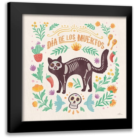 Penner, Janelle 12x12 Black Modern Framed Museum Art Print Titled - La Calaca IV