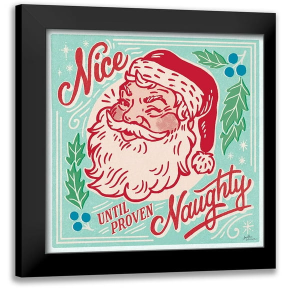 Penner, Janelle 12x12 Black Modern Framed Museum Art Print Titled - Naughty and Nice II Bright