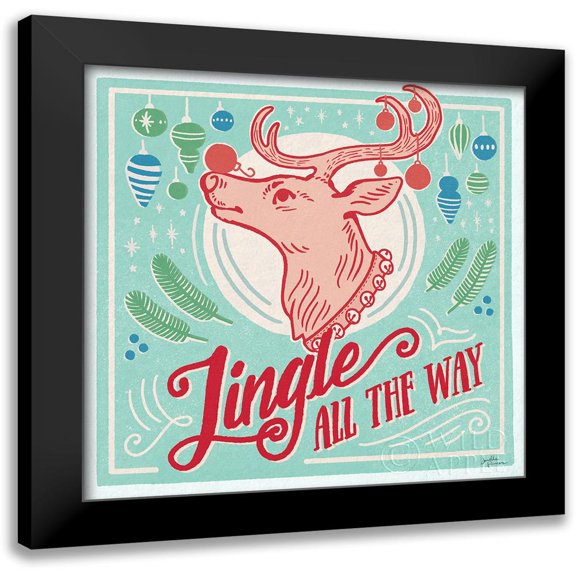 Penner, Janelle 12x12 Black Modern Framed Museum Art Print Titled - Naughty and Nice IV Bright