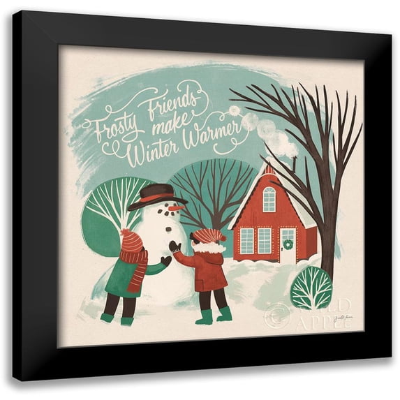 Penner, Janelle 12x12 Black Modern Framed Museum Art Print Titled - Winter Bliss III