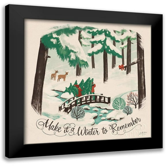 Penner, Janelle 12x12 Black Modern Framed Museum Art Print Titled - Winter Bliss II