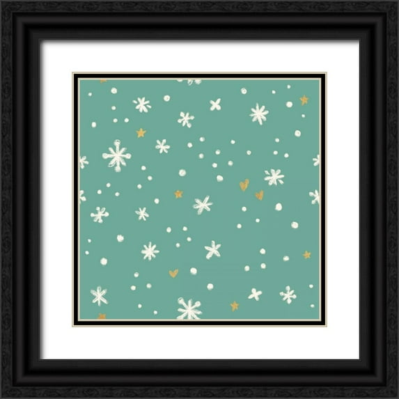 Penner, Janelle 12x12 Black Ornate Wood Framed with Double Matting Museum Art Print Titled - Christmas Bloom Step 05D