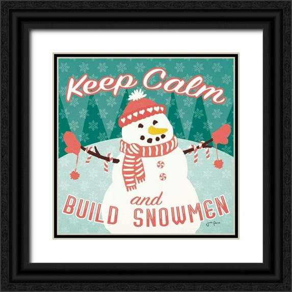 Penner, Janelle 12x12 Black Ornate Wood Framed with Double Matting Museum Art Print Titled - Vintage Christmas VII