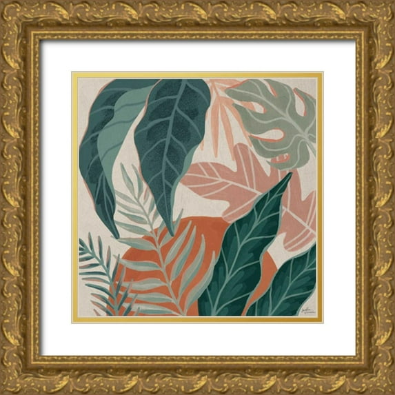 Penner, Janelle 12x12 Gold Ornate Wood Framed with Double Matting Museum Art Print Titled - Big Cat Beauty V